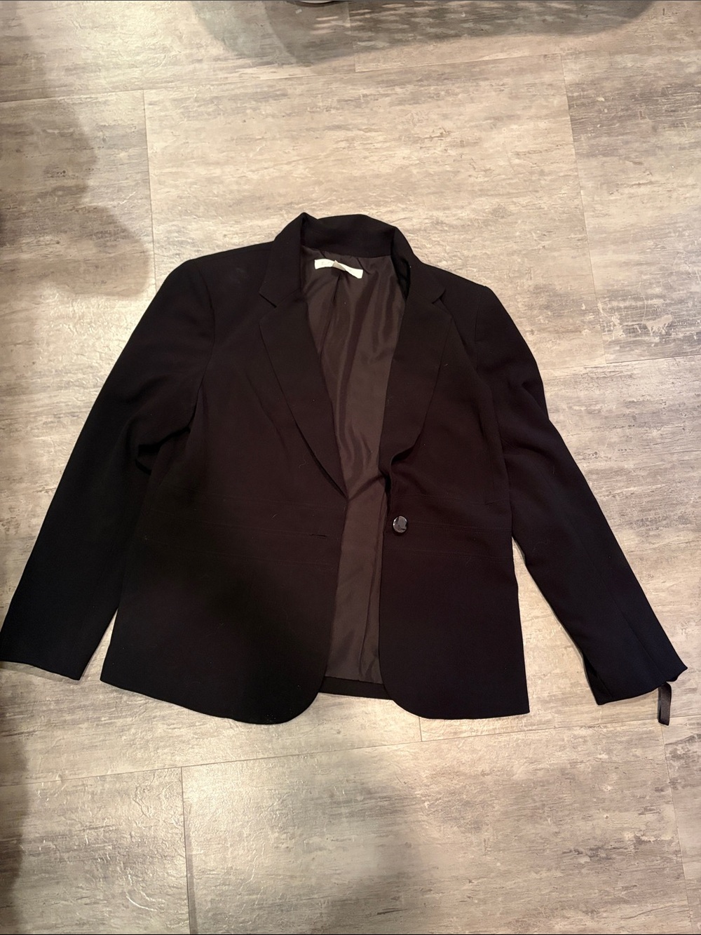 Women's Black Single-Button Blazer Jacket